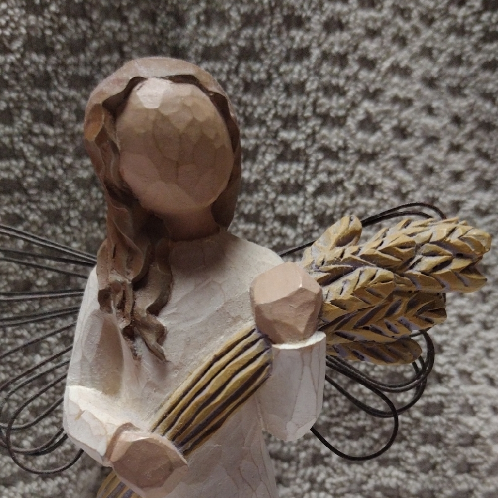 Willow Tree Angle Of Autumn Brown and Cream Rustic Figurine